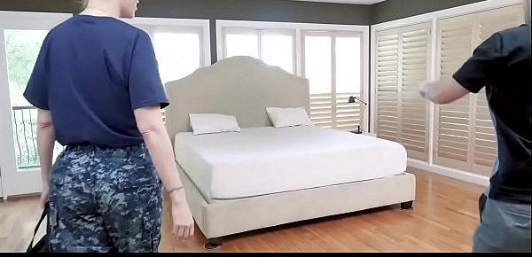  Curvy military wife plowed by stepson